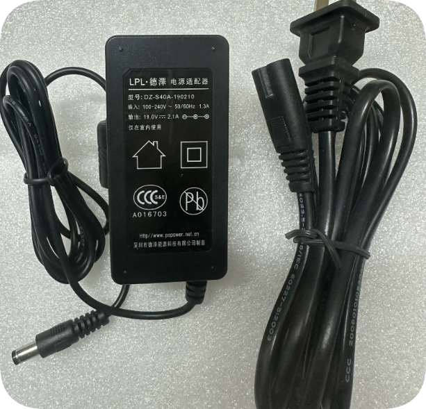 *Brand NEW*LPL Deze DZ-S40A-190210 40W US Wall Power Adapter, 19V 2.1A Low-Ripple 5.5*2.5mm Center Positive B *Brand NEW*LPL Deze DZ-S40A-190210 40W US Wall Power Adapter, 19V 2.1A Low-Ripple 5.5*2.5mm Center Positive B